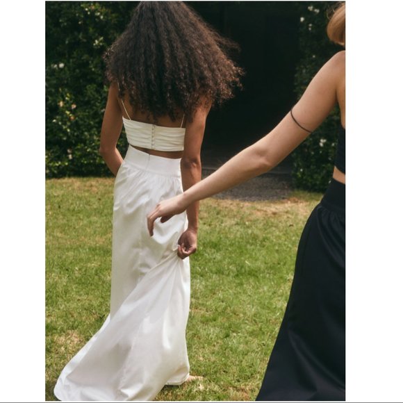 Reformation Carlow Two Piece Dress in White - Picture 6 of 16